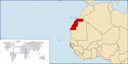 Location of Western Sahara